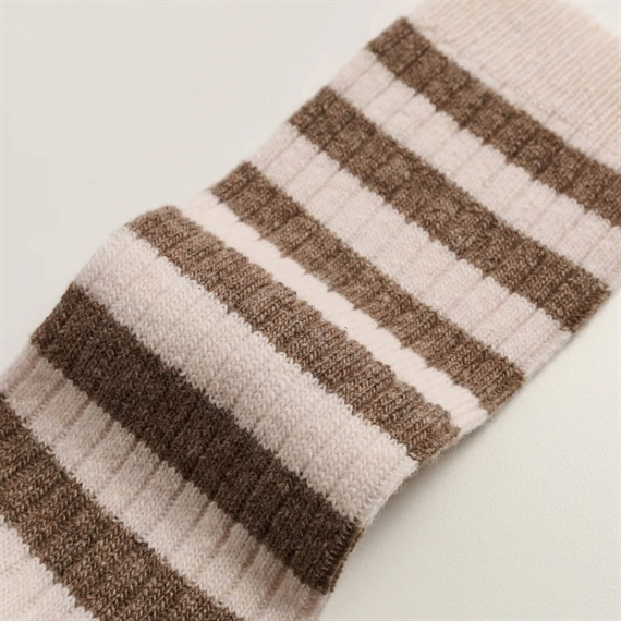 Aiayu Striped Cashmere Strømper, Mix Beige 